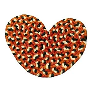 Hand crafted Vintage Heart ❤️ Trivet Just Darling Brown Green and White